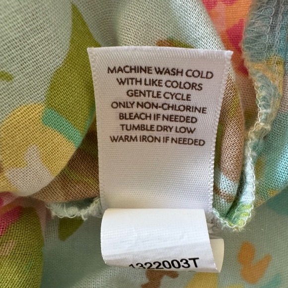 J.Jill Uncommon Threads blue and floral tunic blouse. Size Medium Tall - Picture 6 of 7